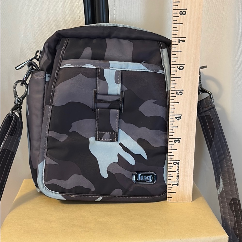 Lug Gray and Black Crossbody Bag Durable Compact Design - Picture 4 of 10